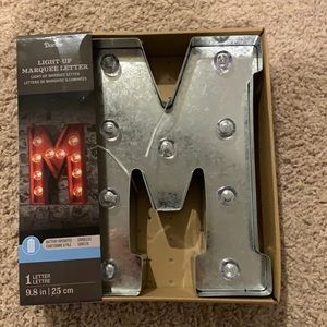 Brand new M light up letter